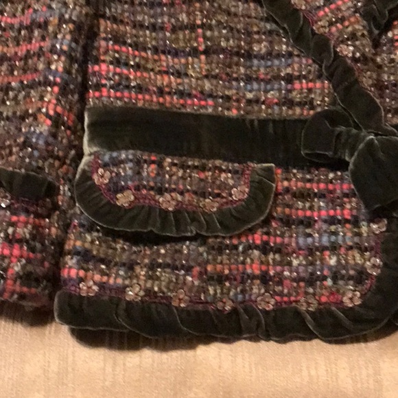 Cynthia Steffe Olive Tweed Cropped Jacket Small - Picture 3 of 8